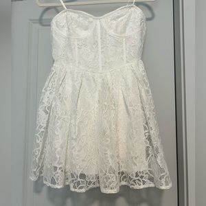 White lace romper. 12th Tribe. Medium.